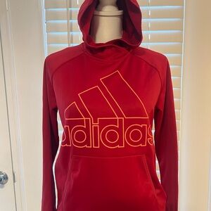Adidas Bold Red Hoodie with Logo